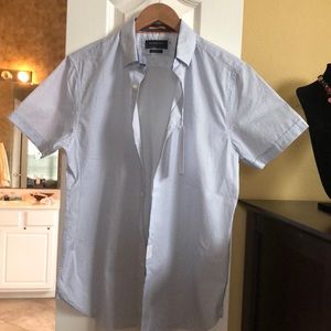 Denim and Flower slim fit shirt